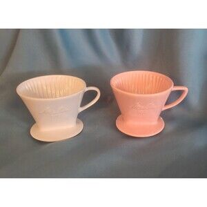 Melitta 102 coffee dripper vintage Shabby Chic pink 3 hole, white 1 hole